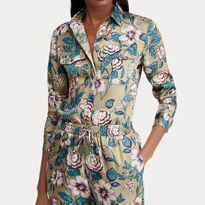 Ralph Lauren Floral Pink and Green Jumpsuit